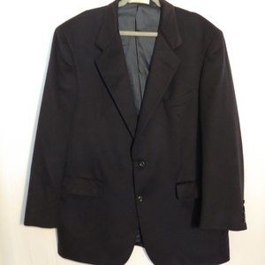 John W. Nordstrom Tailored 100% Cashmere Navy Black 46